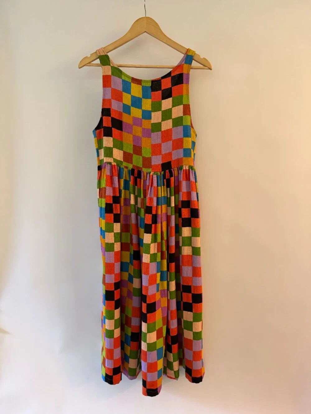 Nooworks Bright Multicolor Checkerboard Midi Dress - Picture 4 of 6